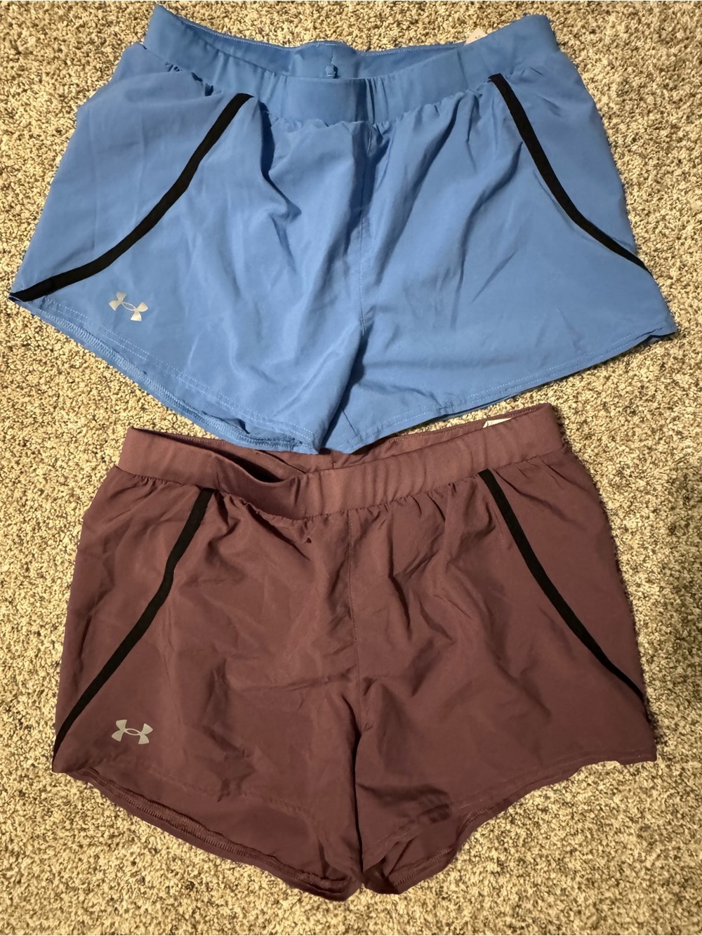 Under Armour Women’s Sky Blue & Mauve Athletic Shorts Set